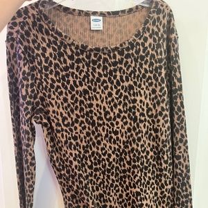 Old Navy Cheetah Print Long Sleeve Top